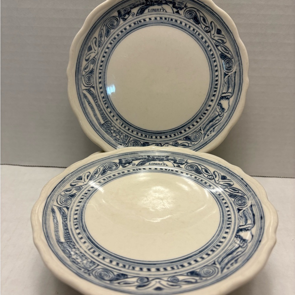 Liberty Blue vintage Dinner Plates set of 7